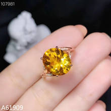 KJJEAXCMY boutique jewelry 925 sterling silver inlaid citrine gemstone female ring mini 2024 - buy cheap