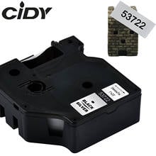 Cidy 53722 preto em prata compatível dymo d1 24mm fita fita fita fita cassete para dymo gerente de etiquetas 160 280 210 2024 - compre barato