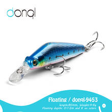 DONQL 1Pcs 2020 New Minnow Fishing Lures Wobbler Hard Bait 80mm 9.6g Crankbaits Artificial Bait  3D Eyes Sea Fishing Tackle Lure 2022 - купить недорого