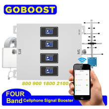 GOBOOST 2G 3G 4G Celluar Amplifier Four Band 20 Gsm 900 lte 1800 Mhz Sginal Booster Yagi Antenna Cellular 4g Gsm Repeater 70 Dbi 2024 - buy cheap