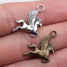 20pcs Charms Pegasus Flying Horse 20x15mm Antique Making Pendant Vintage Tibetan Bronze Silver Color Handmade Jewelry 2024 - buy cheap