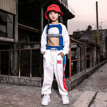 Kids Hip Hop Costumes Fashion Short Top Street Dance Clothing Modern Dancing Cheerleader Outfit Stage Performance Wear DN4580 2024 - buy cheap