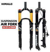 Himalo Bicycle Fork 26 27.5 29 ER MTB Mountain Bike Suspension Air Resilience Oil Damping Line Lock Travel 100MM 2024 - buy cheap