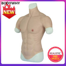 Новые мужские реалистичные поддельные мышцы брюшной полости, сильные и реалистичные силиконовые искусственные симуляторы, искусственная грудь, мышцы 2024 - купить недорого