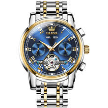 Fashion Men Mechanical Watch Luxury Brand Waterproof Stainless Steel Calendar Week Display Automatic Watch Man Wristwatch Clock 2024 - buy cheap