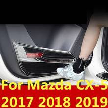 Almohadilla antipatadas Interior de acero inoxidable para Mazda, pegatina protectora, accesorios de decoración Interior para Mazda CX-5, CX5, CX 5, 2017-2019 2024 - compra barato