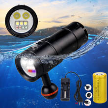 Scuba Diving Flashlight Underwater 100M 2350lm Waterproof Torch XM LED White/Red/UV Lighting For Photography Video+32650 Battery 2024 - buy cheap