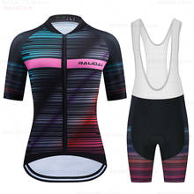 Conjunto de maillot de Ciclismo para mujer, ropa de Ciclismo Anti-UV, manga corta, equipo deportivo de triatlón, uniforme de bicicleta de verano 2024 - compra barato