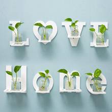 HOT SALES!!! 4Pcs HOME LOVE Letter Wall Hanging Potted Plant Storage Shelf Holder Room Decor storage holder with 4pcs bottle 2024 - buy cheap