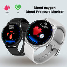 Smart watch esportivo com monitor fitness, temperatura corporal e pressão arterial, bluetooth, para smartphone ios e android, 2020 2024 - compre barato