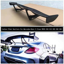 Carbon Fiber Spoilers For Mercedes-Benz C Class W205 C63 C43 C180 C200 C260 C300 2015-2021 Wing Lip Spoiler Screw Installation 2024 - buy cheap