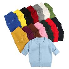 Кардиган для маленьких мальчиков и девочек; осенний хлопковый свитер; Топ; одежда для маленьких детей; вязаный кардиган для мальчиков и девочек; свитер; детская весенняя одежда 2024 - купить недорого