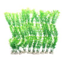 10Pcs Aquatic Plants Plastic Vivid Artificial Fish Tank Aquarium Ornament Decor 090 2024 - buy cheap