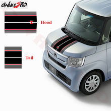 1set Car Sport Stripes Styling Hood Tail Decor Stickers For-Honda N-BOX Racing Cover Engine Stickers Auto Body Vinyl Decals 2024 - buy cheap