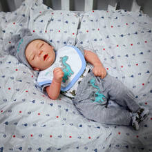 Darren-boneca bebê recém-nascido de silicone, 17 polegadas, corpo de vinil, reborn, bebê, presente de natal, brinquedo de banho para crianças 2024 - compre barato