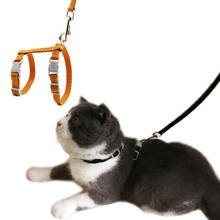 Adjustable Cat Harness Leash Soft Pet Traction Rope Outdoor Walking Puppy Harness Vest for Cats Lead Chest Strap Pet Supplies 2024 - buy cheap