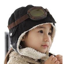 Chapéus de inverno para bebês, gorro piloto aviator macio para crianças 2024 - compre barato