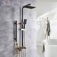 Senlesen Luxury Bathroom Golden black /chrome shower set with bidet massage jets for bathroom Shower faucets mixer tap 2024 - buy cheap