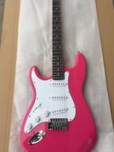 Entrega grátis/guitarra esquerda rosa escura alta qualidade st/guitarra elétrica da china 2024 - compre barato