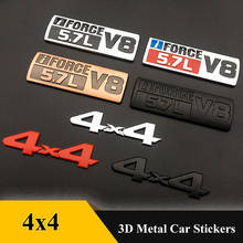 Pegatinas de coche con logotipo 3D 4X4 iFORCE 5.7L V8, emblema de la insignia del coche, pegatina trasera cromada, estilo de coche para Toyota Tundra SR5 previa SEQUOIA 2024 - compra barato