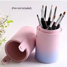 PU Leather Makeup Brush Pen Storage Empty Make Up Brushes Holder Cosmetic Foundation Powder Brush Cup Case Box 2024 - buy cheap