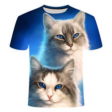 Fashion 2020 New Cool T-shirt Men/Women 3d Tshirt Print two cat Short Sleeve Summer Tops Tees T shirt Male S-6XL 2024 - buy cheap