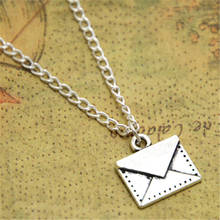 12pcs/lot Envelope necklace Envelope Charm pendant Envelope Jewelry, Postman Secret Message 2024 - buy cheap