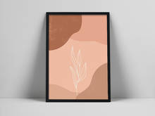 Impressão de arte de plantas pastel | poster de tom rosa | arte de bloco de cores | impressão botânica | impressão de parede de folhas de plantas | folha ilwa | nara 2024 - compre barato
