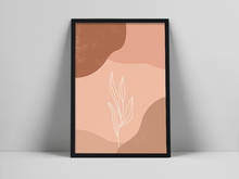 Pastel Plant Art Print | Pink Tone Poster | Color Block Artwork | Botanical Printable | Plant Leaf Wall Print | Leaf IlWa| Nara 2024 - buy cheap