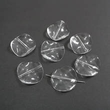 Newest 24mm*24mm*5mm 245pcs/lot   Clear Acrylic/Irregular /Twisted Flat Round /Jewelry Accessories/ Finding DIY Earring Beads 2024 - buy cheap