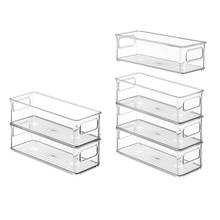 Refrigerator Organizer Bins, Clear Stackable Plastic Food Storage Rack with Handles for Pantry, Kitchen 2024 - buy cheap
