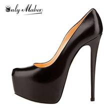 Onlymaker Women's Pumps Round Toe Platform Super Stiletto High Heel  Slip On for Wedding Party Shoes Plus US5-US15 2024 - buy cheap