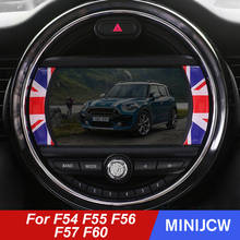 Adesivo de tela de navegação para carro, decoração para mini cooper s jcw one f54 clubman f55 f56 f57 f60 countryman 2024 - compre barato