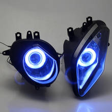 Proyector de Xenón HID para motocicleta, Faro de conversión LED azul, Ojos de Ángel, conjunto de faro para BMW S1000RR S 1000 RR 09-14 modelos 2024 - compra barato