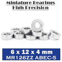 MR126ZZ Bearing ABEC-5 ( 10 PCS ) 6*12*4 mm Miniature MR126Z Ball Bearings MR126 ZZ L-1260ZZ 2024 - buy cheap