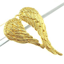 1pc Gold Zinc Alloy Charms Heart Feather Wings Charms Pendant For DIY Necklace Jewelry Making Finding 13323 2024 - buy cheap