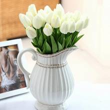 Tulipa flor artificial bonito látex real toque artificial seda tulipa flor decoração de casamento buquê casa decoração garen 2024 - compre barato