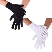Men Spandex Thin Black White Parade Gloves Formal Tuxedo Costume Honor Guard Mittens for Coin Jewelry Silver Inspection 2024 - buy cheap