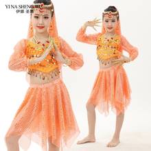 Belly Dancing Costume Set 5pcs Kids Indian Dance Performance Outfits Children Bellydance Competition Girl Dance Costume Set 2024 - buy cheap