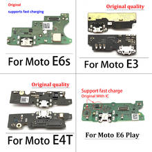 Original USB Charge Charging Port Connector Board With Microphone Flex For Moto Defy 2021 6S E4 E5 Play E6 Play Plus E4T E3 2024 - buy cheap