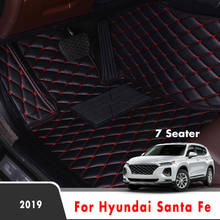 Esteiras do assoalho carro para hyundai santa fe 2019 2020 7 lugares tapetes personalizados auto almofadas pé automóvel interior estilo do carro acessórios 2024 - compre barato