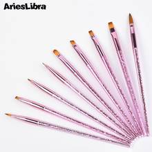 AriesLibra 9pcs/set Nail Art Brush Set Painting Gel Brush Acrylic Brushes for UV Nail Gel Polish Liner Manicure Drawing Nails 2024 - buy cheap