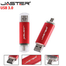 Флэш-накопитель JASTER USB 3,0 OTG USB, флэш-накопитель 16 ГБ, 32 ГБ, 64 ГБ, двойной разъем Micro Usb для мобильного телефона/ПК, 5 цветов 2024 - купить недорого