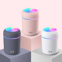 300 мл мини увлажнитель воздуха ультразвуковой с ароматическим эфирным маслом диффузор USB холодный туман ароматерапия с красочным светильник для дома 2024 - купить недорого
