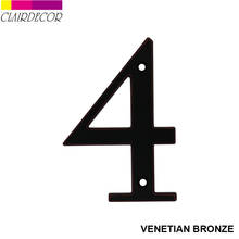 4 in Sold Zinc Modern House Number Hotel Home Door Number Outdoor Address Plaque Zinc Alloy Number for House Address Sign #4 2024 - buy cheap