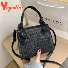Yogodlns Crocodile Pattern PU Leather Crossbody Bags For Women Female Square Shoulder Handbags Travel Crosbody Bag 2024 - buy cheap