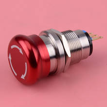 3-контактный 220В 5А 19 мм аварийный стоп кнопочный переключатель самоблокирующийся 1NO 1NC 2024 - купить недорого