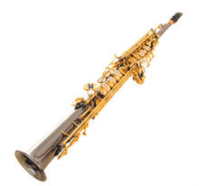 SADSN-Saxofón Soprano SS-450N Bb Tune, instrumento Musical profesional de latón negro, lacado de níquel 2024 - compra barato