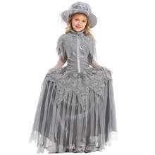 Umorden Fantasia Child Kids Skull Corpse Zombie Bride Costumes for Girls Ghost Princess Cosplay Halloween Purim Fancy Dress 2024 - buy cheap