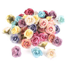 10pcs Artificial Flower 4cm Silk Rose Flower Head Wedding Home Decoration Accessories DIY Wreath Gift Scrapbooking Craft Hotsale 2024 - buy cheap